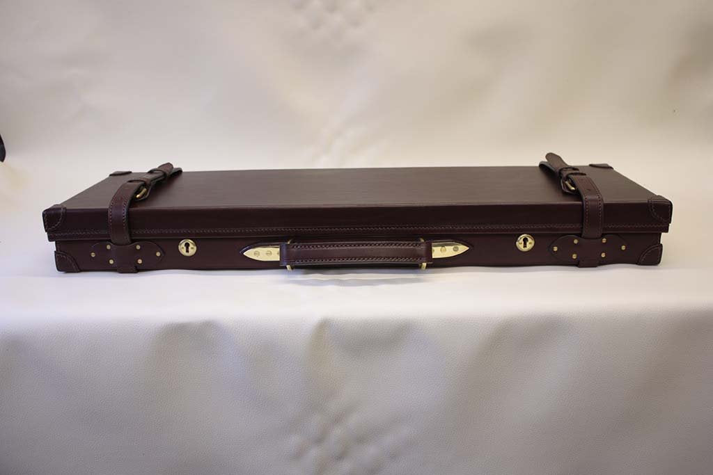 Bespoke Gun Box | Custom Gun Box | English Bridle Leather | Suede Lining | Hand Stitched and Handmade in England | Sterling and Burke-Gun Sleeve-Sterling-and-Burke