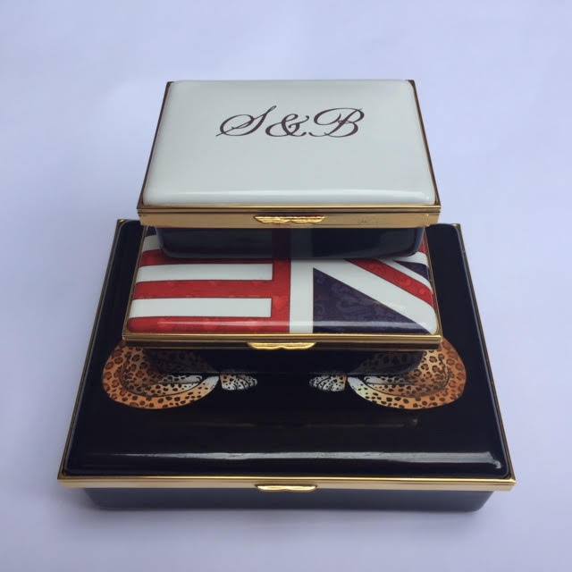 Halcyon Days Custom 5 Inch Enamel Box, Bespoke Order-Enamel Box-Sterling-and-Burke