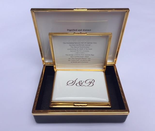 Halcyon Days Custom 5 Inch Enamel Box, Bespoke Order-Enamel Box-Sterling-and-Burke