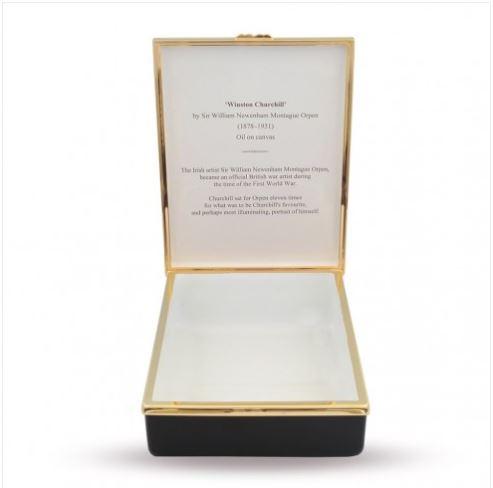 Halcyon Days Winston Churchill by Sir William Newenham Montague Orpen Enamel Box-Prestige Box-Sterling-and-Burke