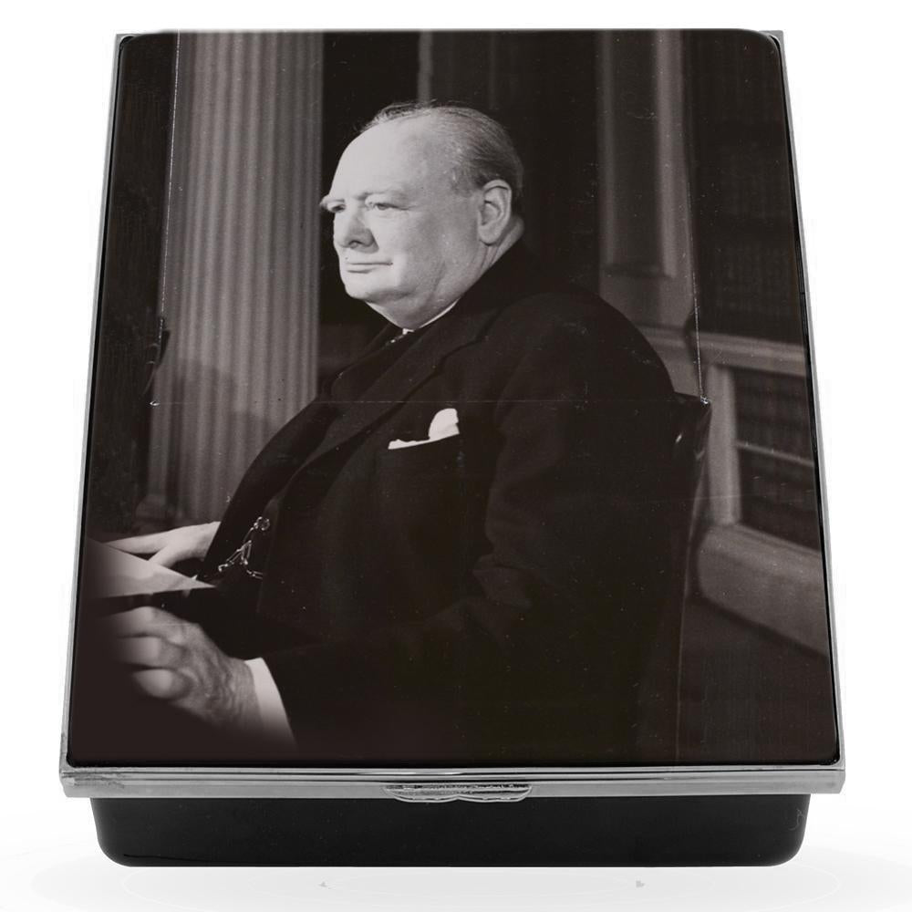 Halcyon Days Churchill | Winston Churchill, War Leader 1940-1945 | Prestige Enamel Box