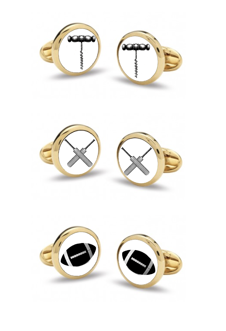 Halcyon Days Custom Enamel Cufflinks-Cufflinks-Sterling-and-Burke