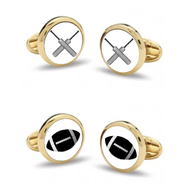 Halcyon Days Custom Enamel Cufflinks-Cufflinks-Sterling-and-Burke