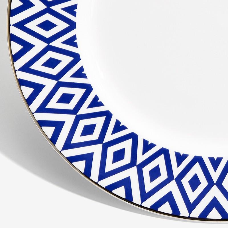 Halcyon Days Aragon Midnight 6" Plate-Bone China-Sterling-and-Burke