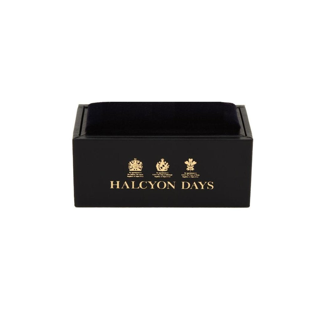 Halcyon Days Patriotic Cufflinks | American Flag Enamel Cufflinks in Palladium
