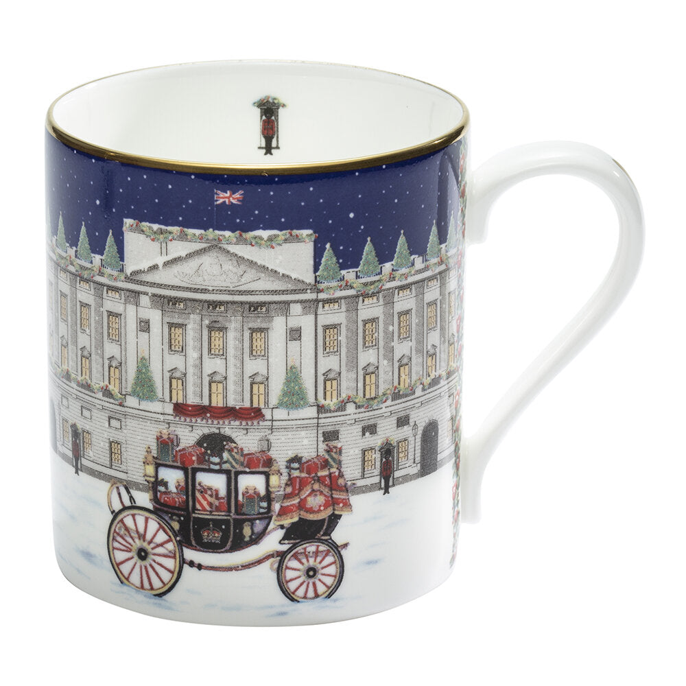 Halcyon Days London Palaces at Christmas Mugs, Set of 2