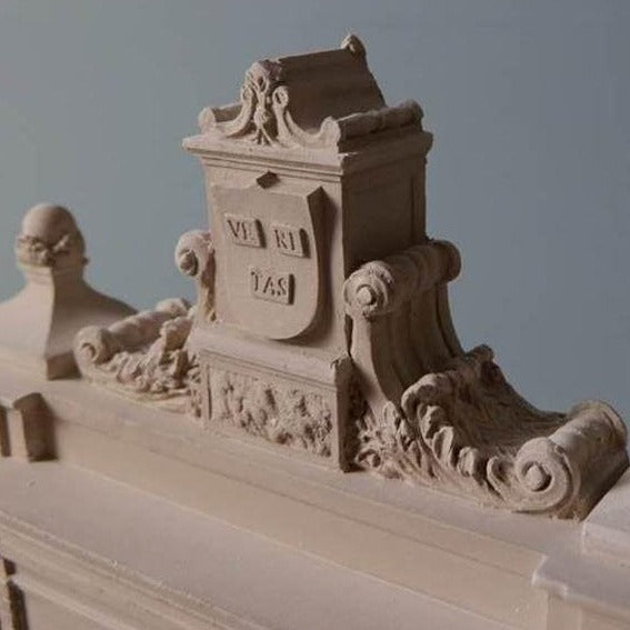 Harvard University Architectural Sculpture | Custom Harvard Bookend Plaster Model | Extraordinary Quality and Detail | Made in England | Timothy Richards-Desk Accessory-Sterling-and-Burke
