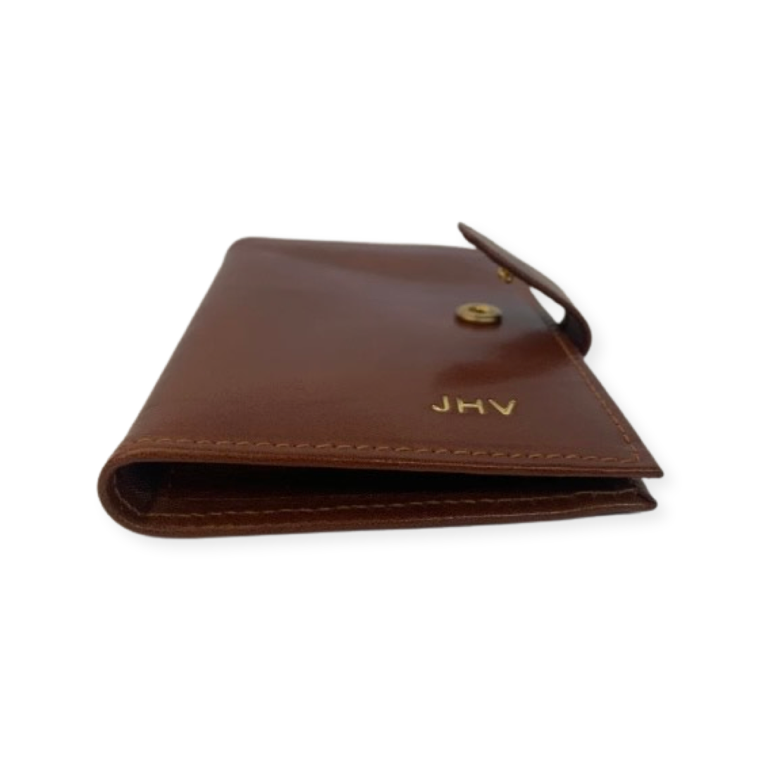 Charing Cross Leather Card Case with Snap Closure | Highland Calf Leather