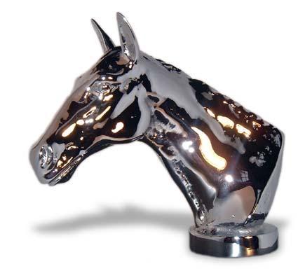 Hood Ornament | Hunter Horse Head | Mascot / Hood Ornament | 3 by 3 Inches | Made in England-Hood Ornament-Sterling-and-Burke