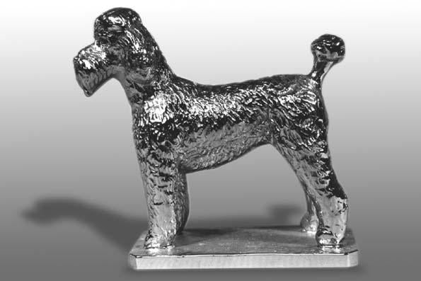 Hood Ornament | Poodle | Puppy Clip Poodle | Mascot / Hood Ornament | 3 1/2 by 3 1/2 Inches | Made in England-Hood Ornament-Sterling-and-Burke