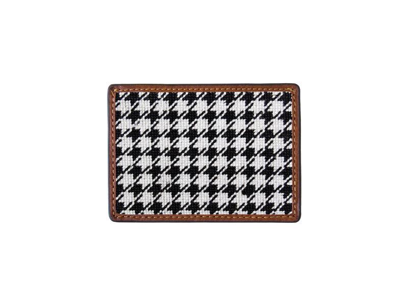 Needlepoint Collection | Houndstooth Needlepoint Card Wallet | 4 by 3 Inch | Smathers and Branson-Card Wallet-Sterling-and-Burke