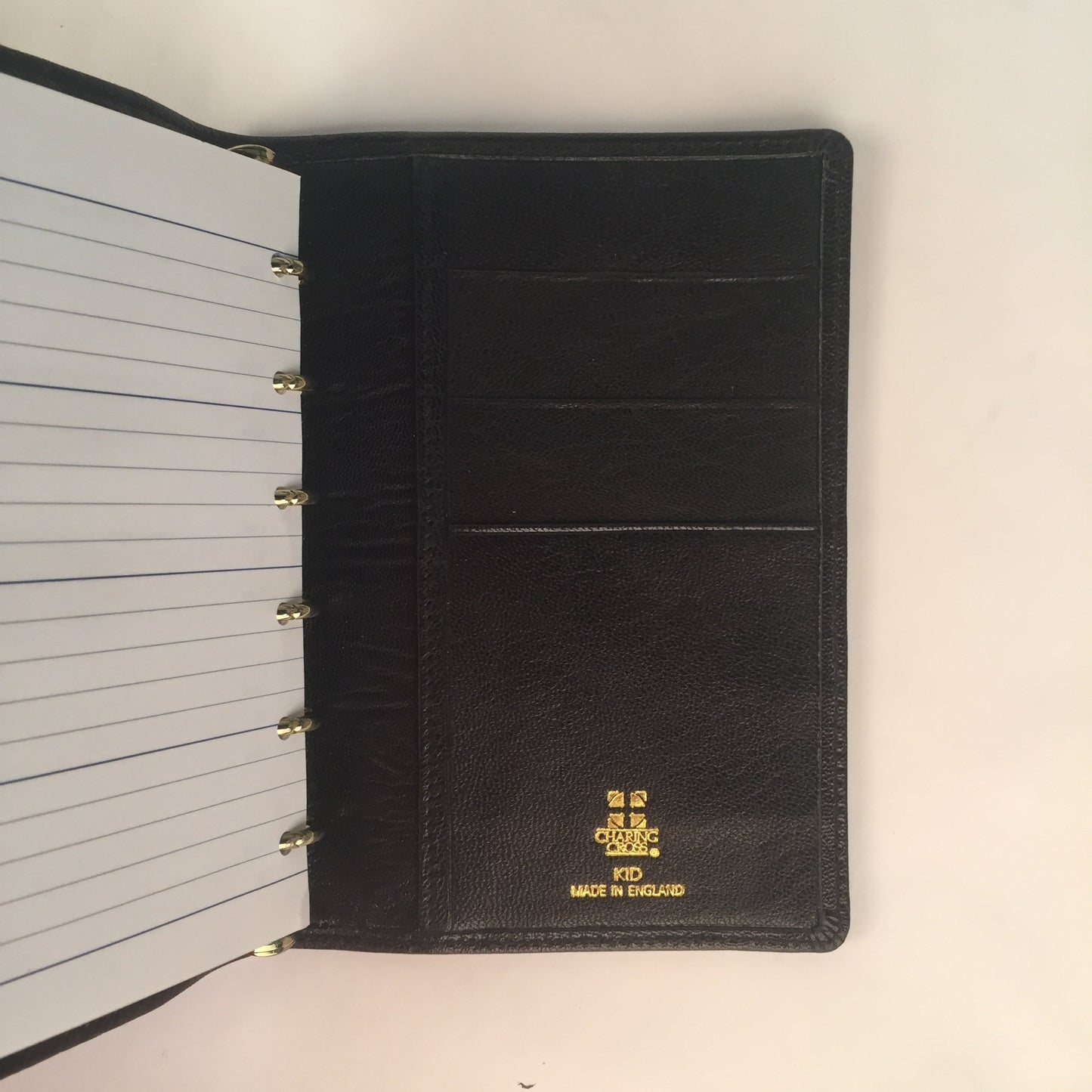 3 Ring Binder Address Book | Calf Leather | 6 by 3 Inches | Scarlet, Black, Brown, and Navy | Made in England | Charing Cross-Address Book-Sterling-and-Burke