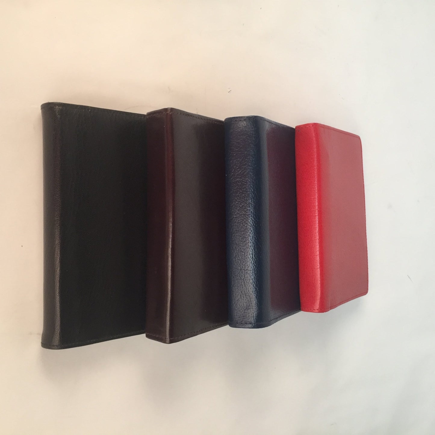 3 Ring Binder Address Book | Calf Leather | 6 by 3 Inches | Scarlet, Black, Brown, and Navy | Made in England | Charing Cross-Address Book-Sterling-and-Burke