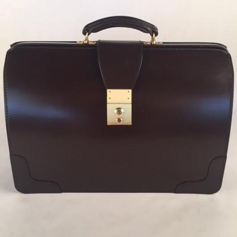 Sterling & Burke Top Frame Briefcase in Havana-Business Bags-Sterling-and-Burke