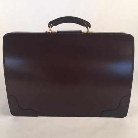 Sterling & Burke Top Frame Briefcase in Havana-Business Bags-Sterling-and-Burke