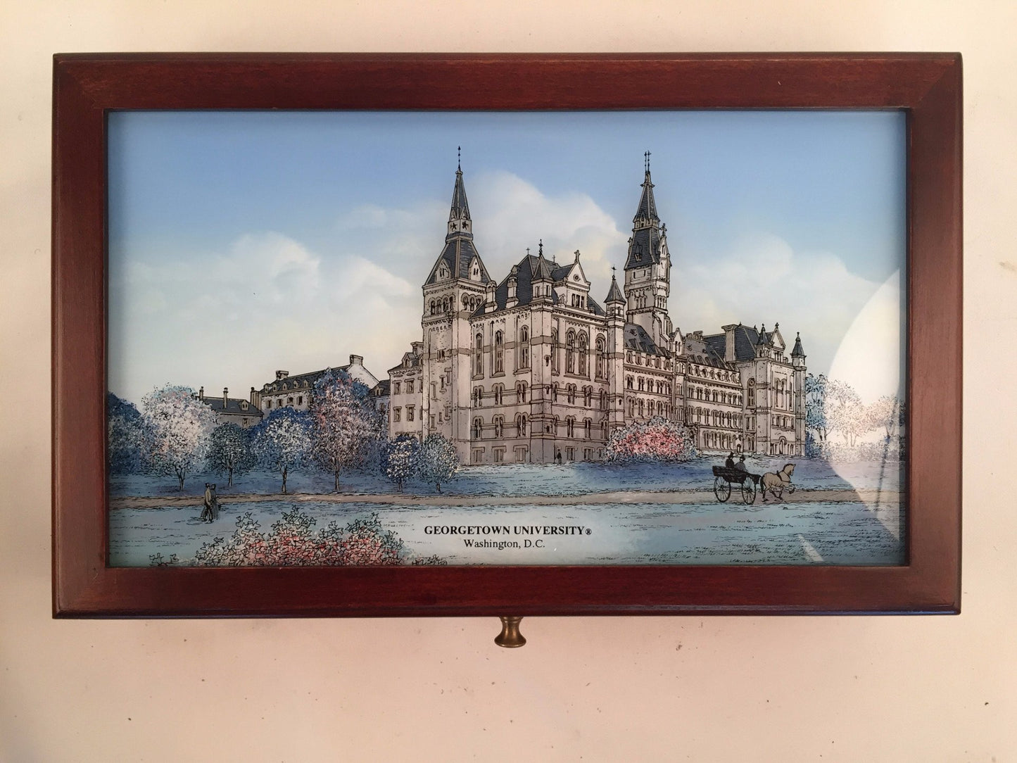Georgetown University | Large Desk Box | Sample-Desk Accessory-Sterling-and-Burke