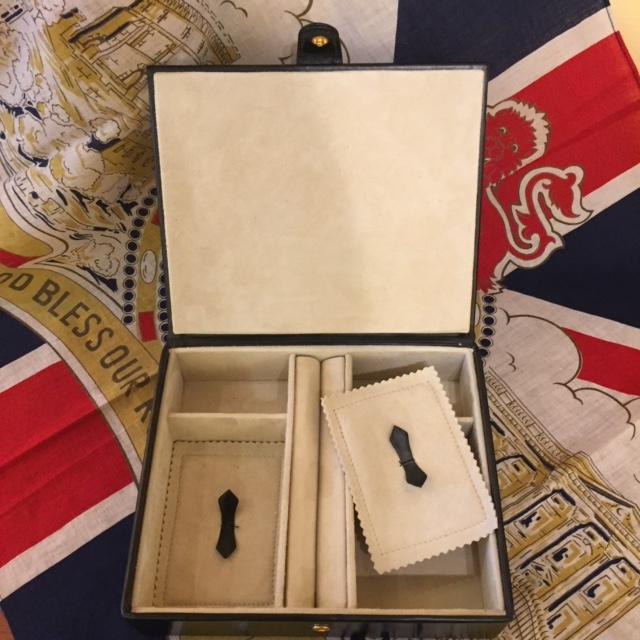 Custom Extra Large Stud Box | Cufflink and Jewelry Box | Travel | English Bridle Leather | Black | Sterling and Burke-Stud Box-Sterling-and-Burke