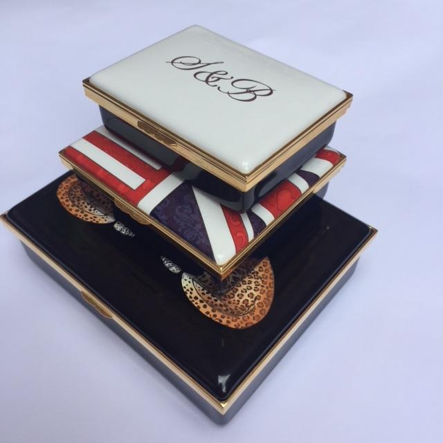 Halcyon Days Custom 3", 4" and 5" Enamel Box, Bespoke Order-Enamel Box-Sterling-and-Burke