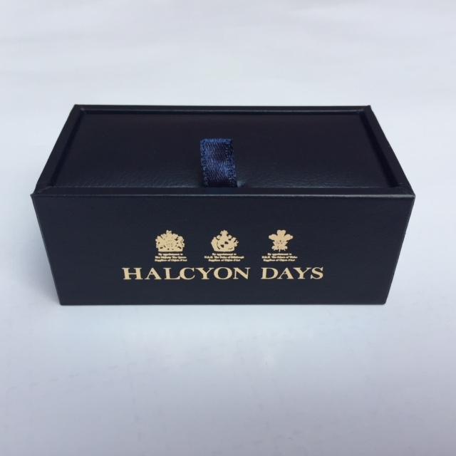 Halcyon Days Custom Monogram Enamel Cufflinks-Cufflinks-Sterling-and-Burke