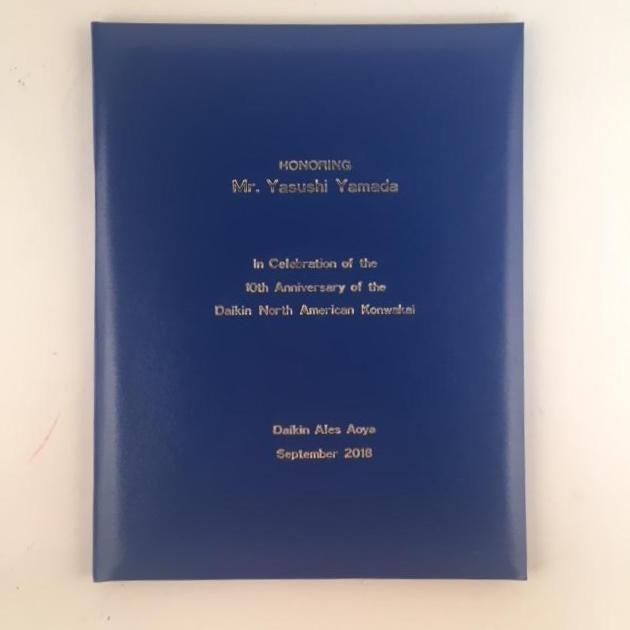 Certificate Holder with Personalization | Sample | Royal Blue | Washington, DC | Sterling and Burke-Portfolio-Sterling-and-Burke