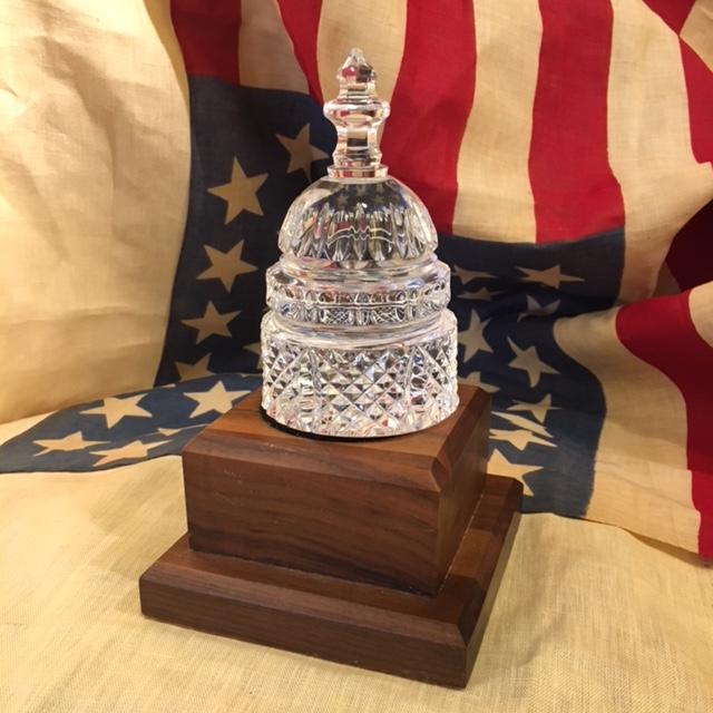 Waterford Crystal Capitol Dome Paperweight / Award-Crystal-Sterling-and-Burke