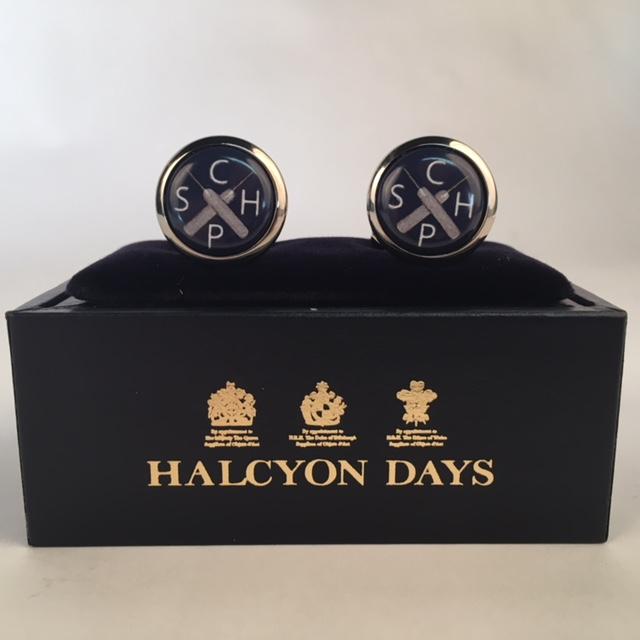 Halcyon Days Custom Enamel Cufflinks-Cufflinks-Sterling-and-Burke
