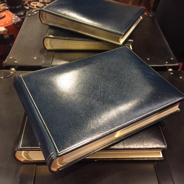 Custom Order for the Segura Family - Charing Cross Photo Album | Calf Leather | Navy | 15 1/2 by 11 Inches | Made in England-Photo Album-Sterling-and-Burke