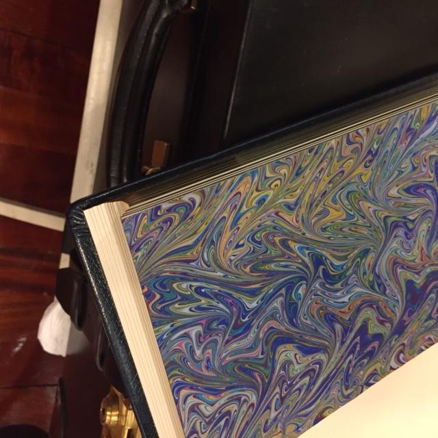 Custom Order for the Segura Family - Charing Cross Photo Album | Calf Leather | Navy | 15 1/2 by 11 Inches | Made in England-Photo Album-Sterling-and-Burke