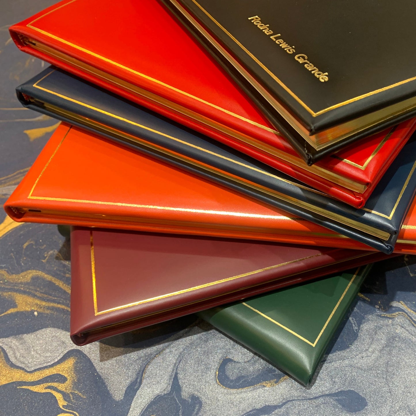 Joseph Gawler’s Sons | Funeral Service Guest Book | Small No.1 | Calf Leather with Full Name Engraved in Gold