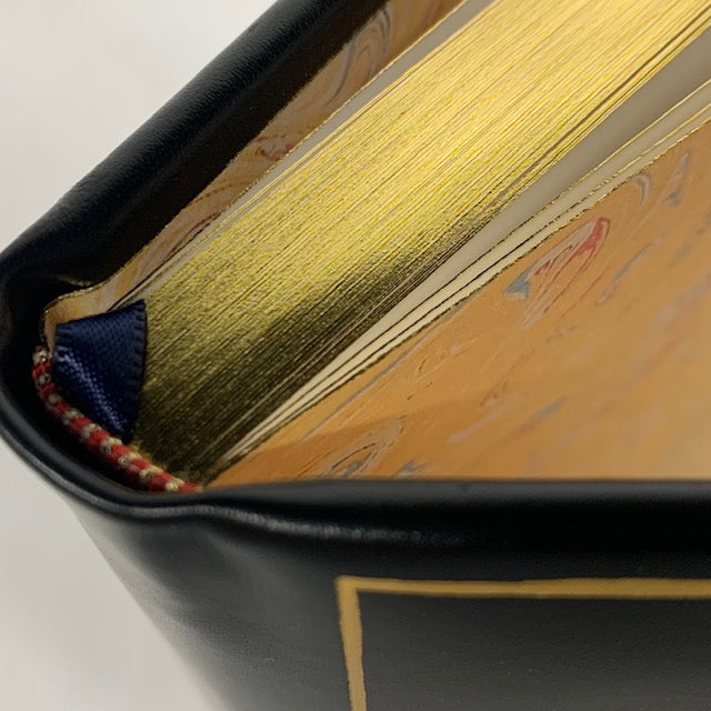 GOLD STAR GIFT No.5 Federal Blue Leather Manuscript Book with Customizations