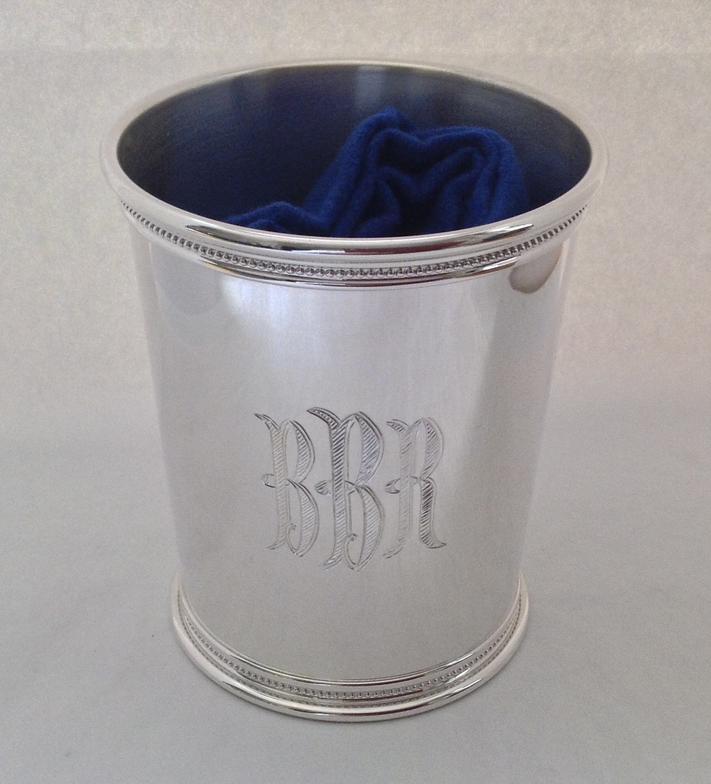 Julep Cup | Hand Engraving Samples | Garden and Gun | Julep Cup Collection | Dennis Meade-Julep Cup-Sterling-and-Burke