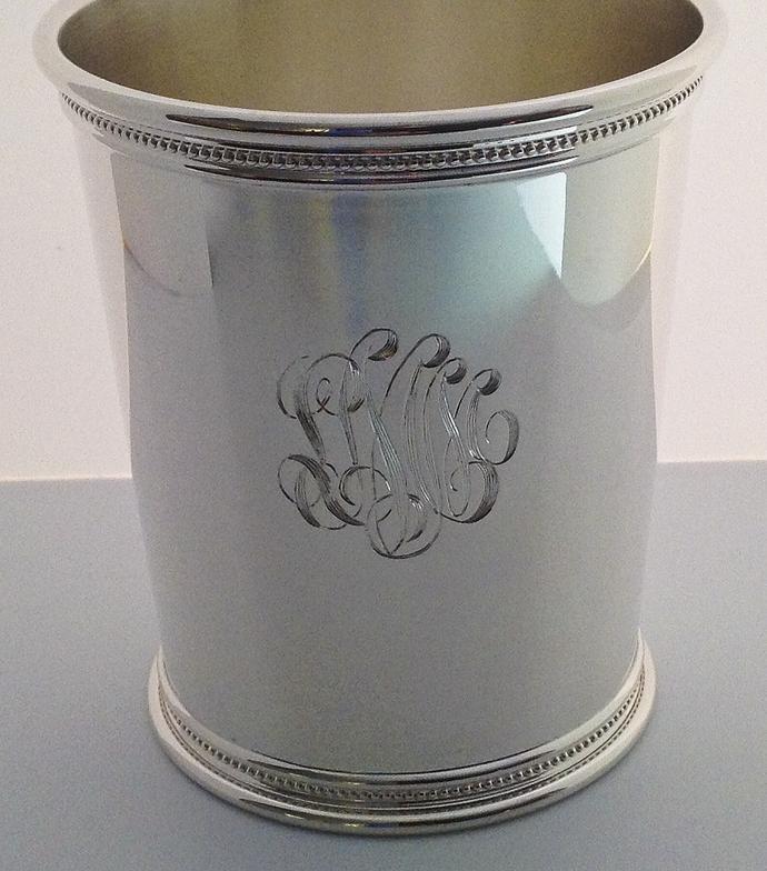 Julep Cup | Hand Engraving Samples | Garden and Gun | Julep Cup Collection | Dennis Meade-Julep Cup-Sterling-and-Burke