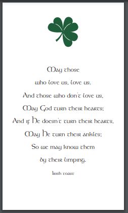 Bespoke Stationery | Kevin Cirilli | Irish Prayer | Off Set Printing