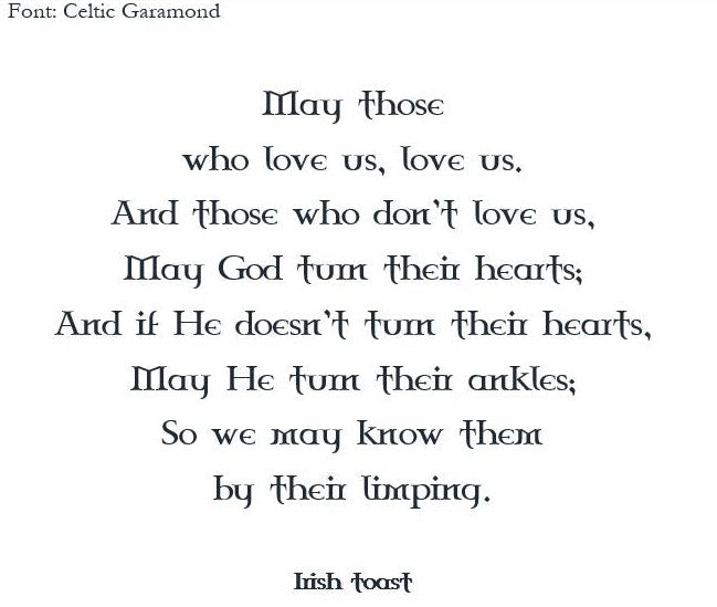 Bespoke Stationery | Kevin Cirilli | Irish Prayer | Off Set Printing