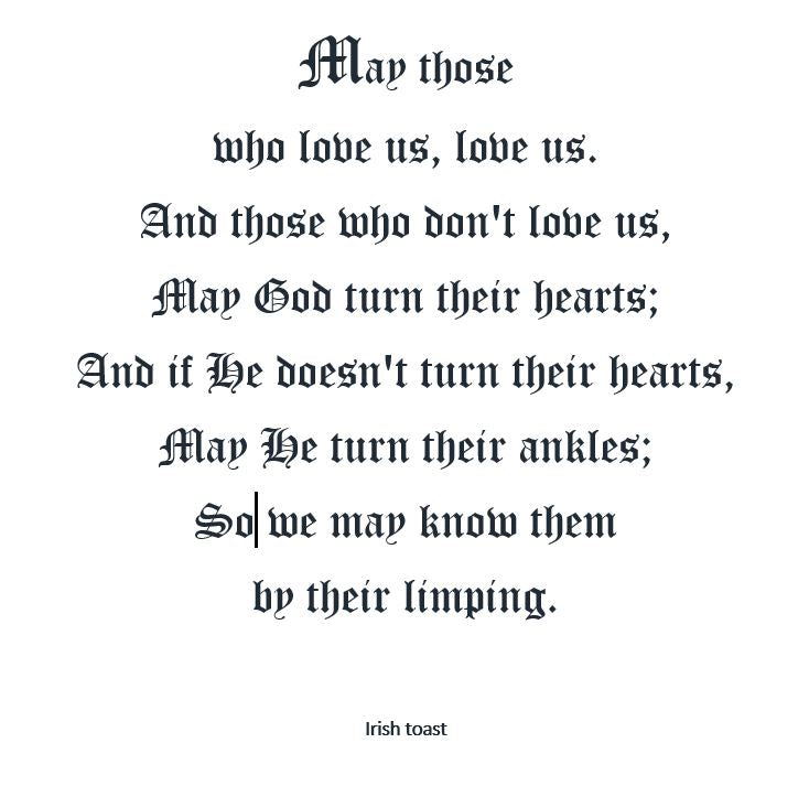 Bespoke Stationery | Kevin Cirilli | Irish Prayer | Off Set Printing