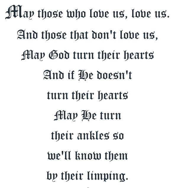 Bespoke Stationery | Kevin Cirilli | Irish Prayer | Off Set Printing