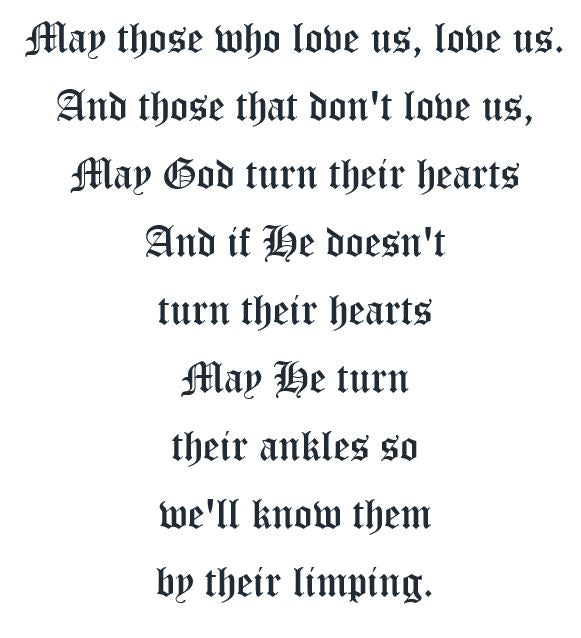 Bespoke Stationery | Kevin Cirilli | Irish Prayer | Off Set Printing