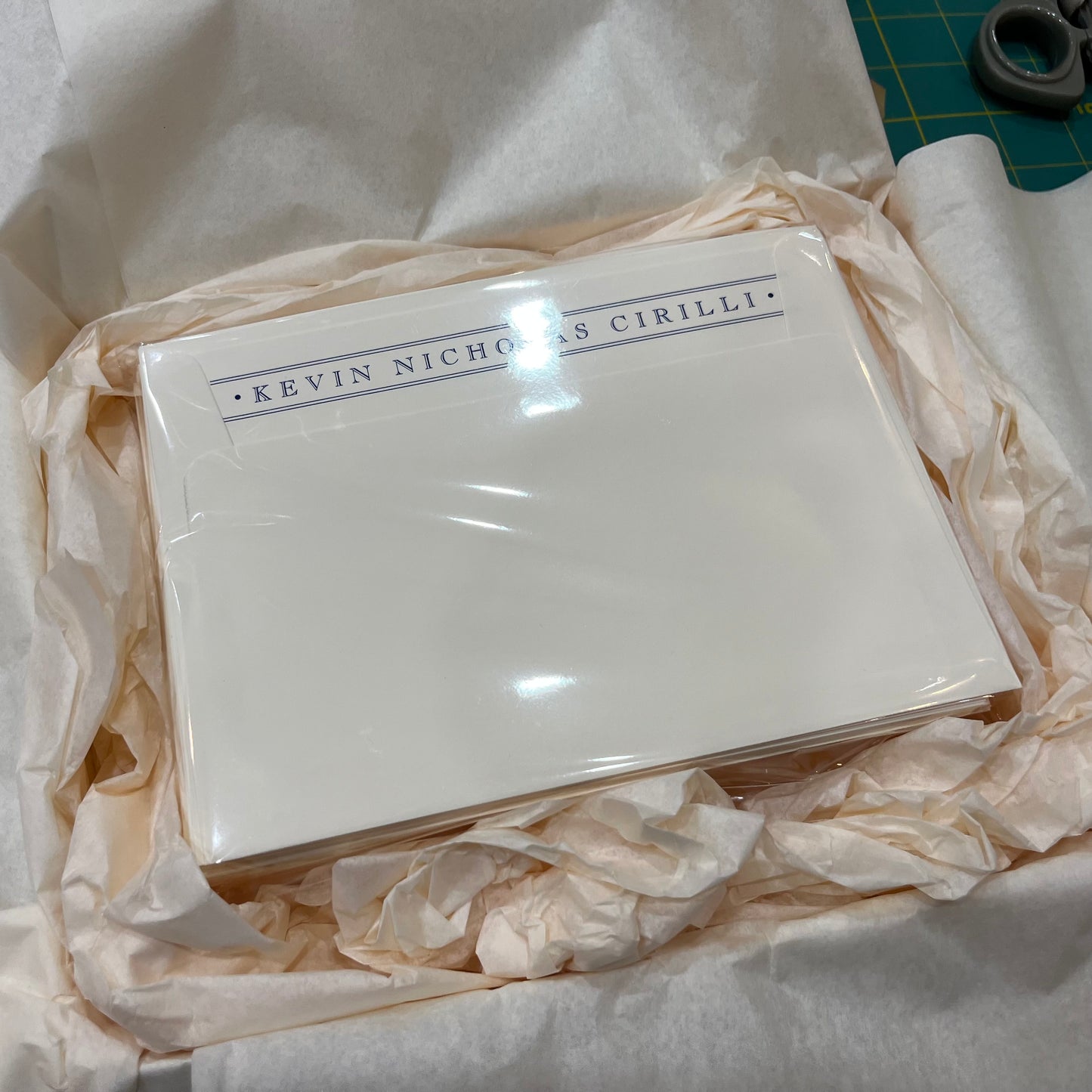 Bespoke Stationery | Kevin Cirilli | Large Correspondence Card & Envelope Sets | Hand Engraved
