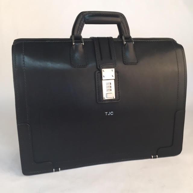 Churchill Briefcase | Classic Top Frame Leather | Korchmar Lawyers Briefcase-Briefcase-Sterling-and-Burke