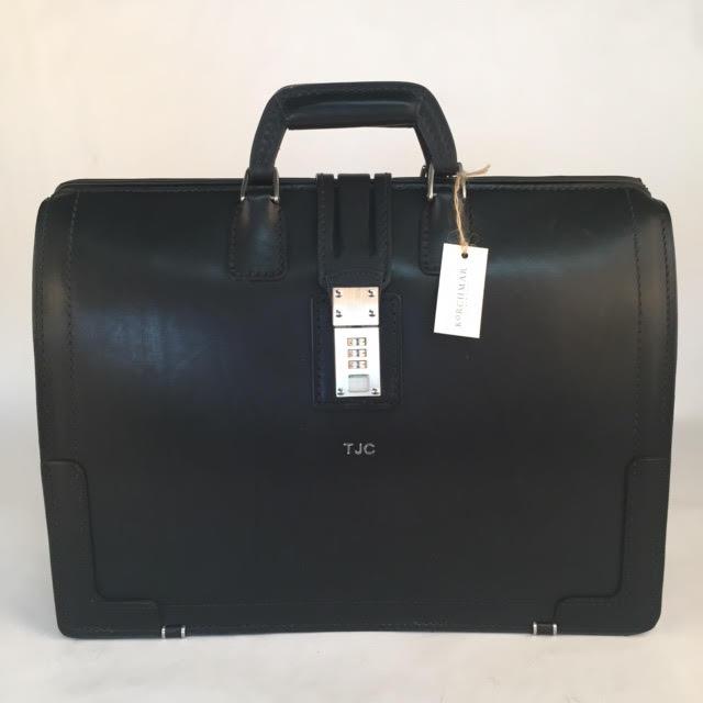 Churchill Briefcase | Classic Top Frame Leather | Korchmar Lawyers Briefcase-Briefcase-Sterling-and-Burke