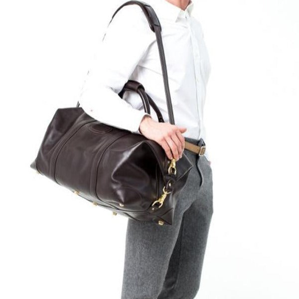 Twain Lux Leather Duffel | 22 Inch | Korchmar - REDIRECTED-Korchmar Travel-Sterling-and-Burke