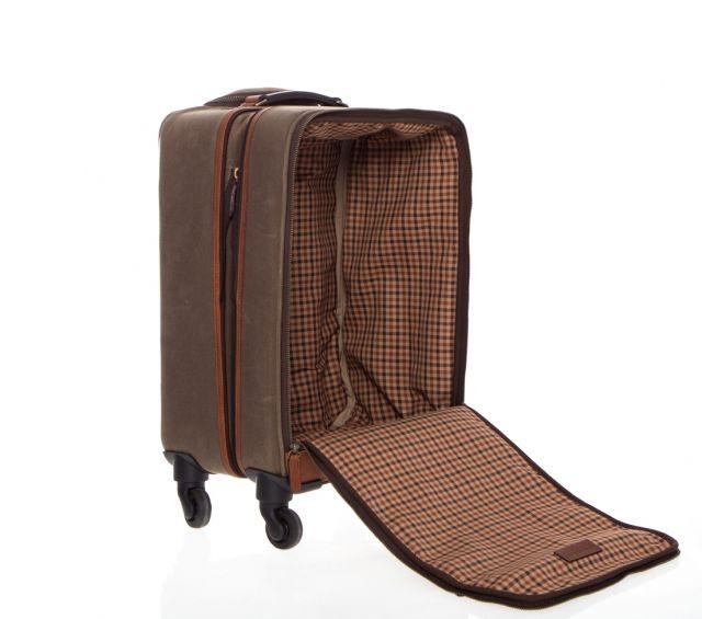 Emerson Waxed Canvas and Leather Wheeled Carry On-Korchmar Travel-Sterling-and-Burke