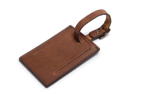 Lux Miller Leather Luggage Tag - REDIRECTED-Korchmar Travel-Sterling-and-Burke