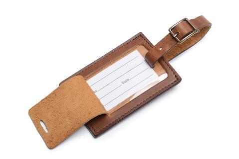 Lux Miller Leather Luggage Tag - REDIRECTED-Korchmar Travel-Sterling-and-Burke