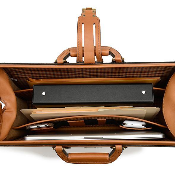 Churchill Briefcase | Classic Top Frame Leather | Korchmar Lawyers Briefcase-Briefcase-Sterling-and-Burke