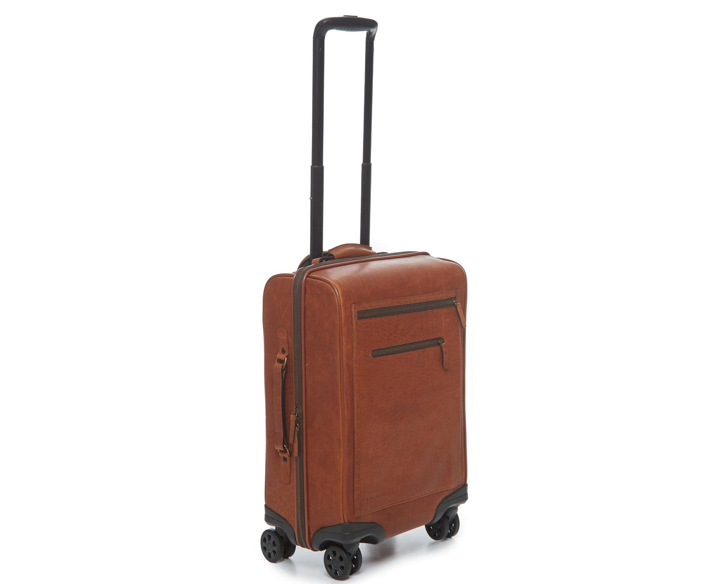 Leather Luggage | Hudson Leather Wheeled Luggage | Korchmar Leather | Initials Included