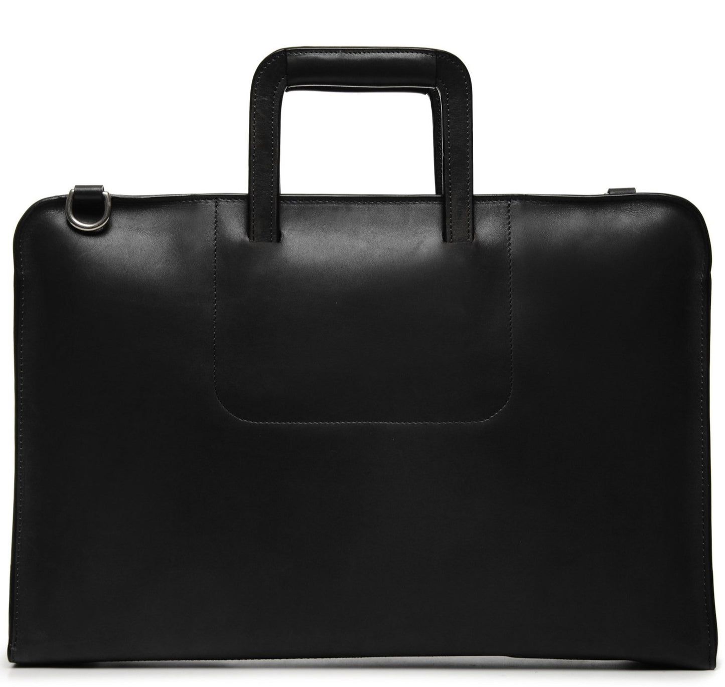 The Jackson 17" Leather Brief Bag with Zipper | Full Grain Leather | Korchmar | London Tan Leather with Nickel Fittings