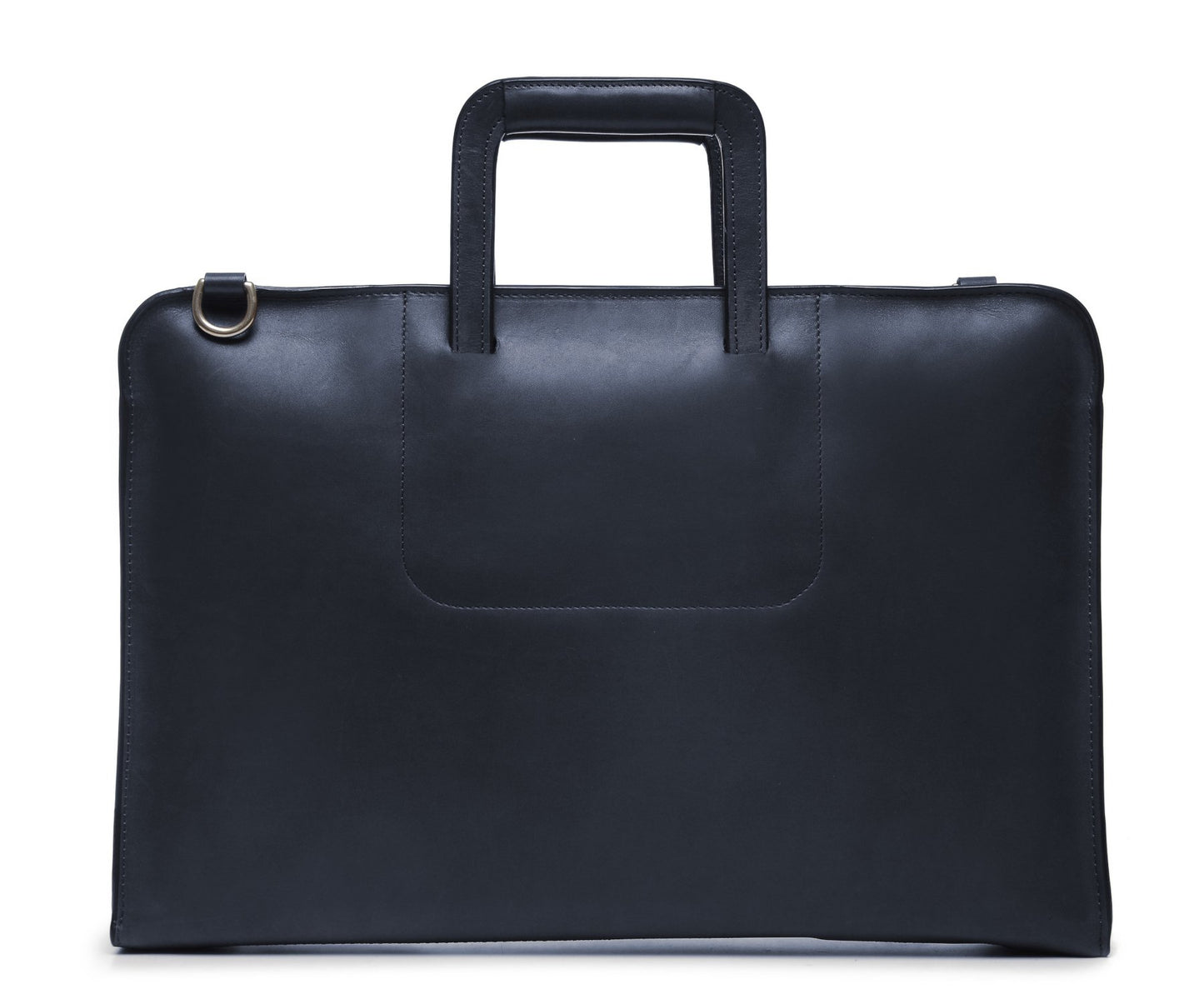 The Jackson 17" Leather Brief Bag with Zipper | Full Grain Leather | Korchmar | London Tan Leather with Nickel Fittings