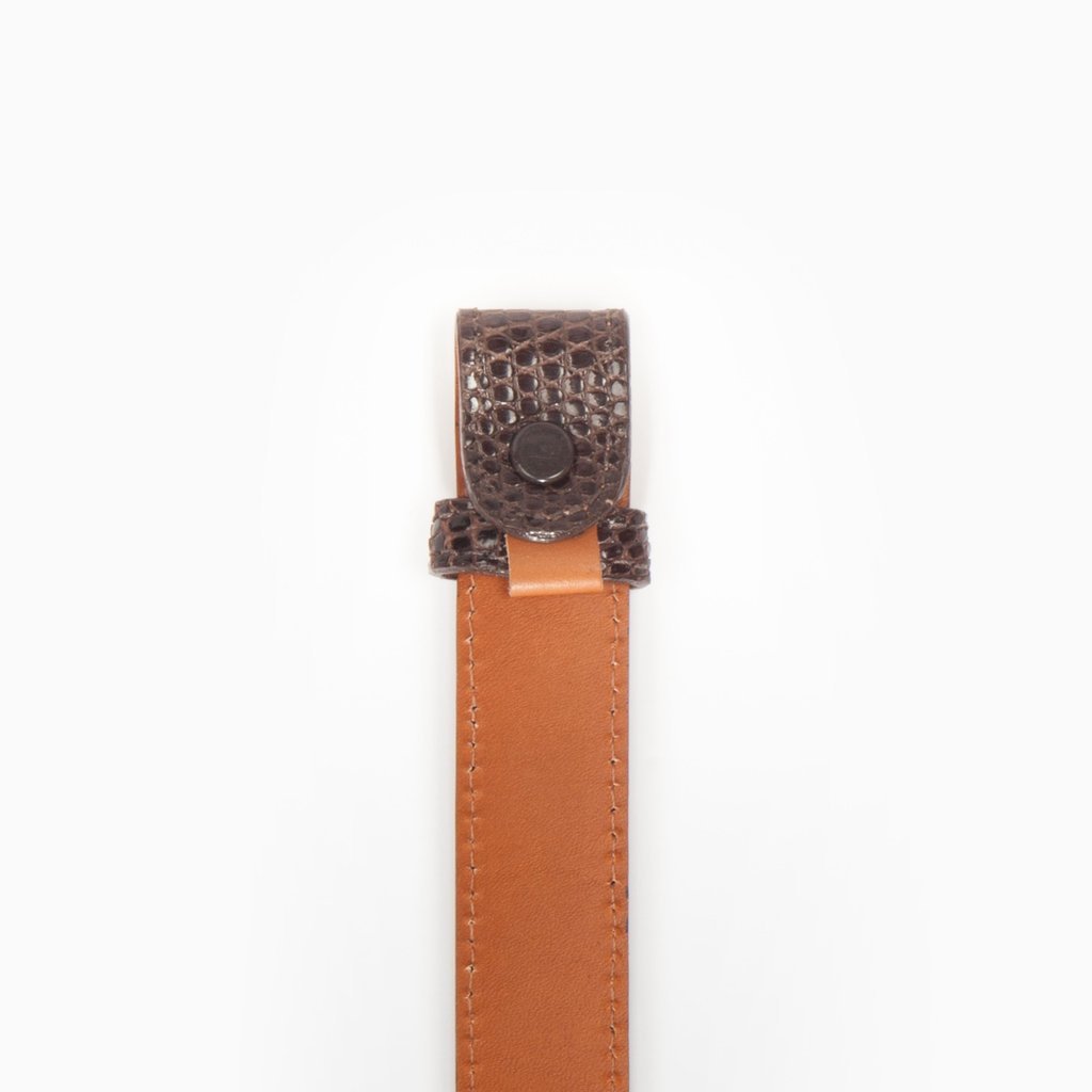 Genuine Java Lizard, 1 Inch Belt Strap, Brown-Belt Strap-Sterling-and-Burke