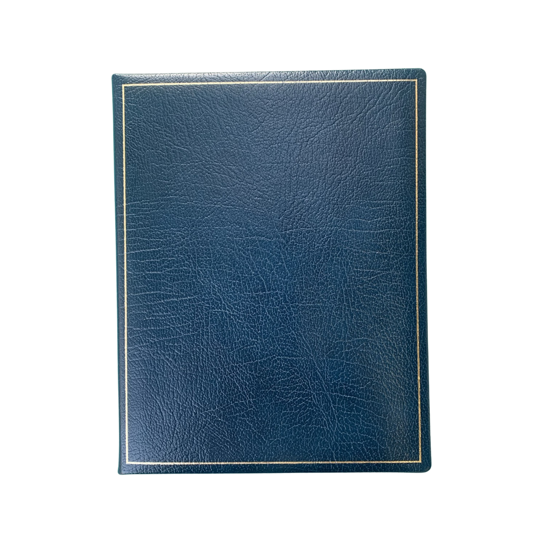 Leather Notebook / Guest Book, 9" x 7" | Vertical | Blank Pages | Buffalo Calf | Charing Cross